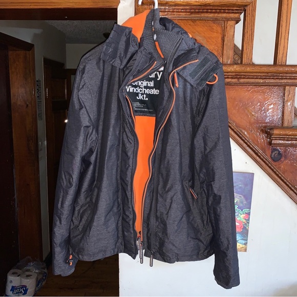 BRITISH DESIGNED JAPAN SPIRIT SUPERDRY WINDCHEATER  JACKET SIZE L PREOWNED - Picture 1 of 12
